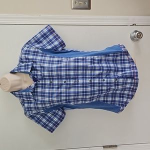 Kuhl Suono Cornflower Plaid Shirt Size M